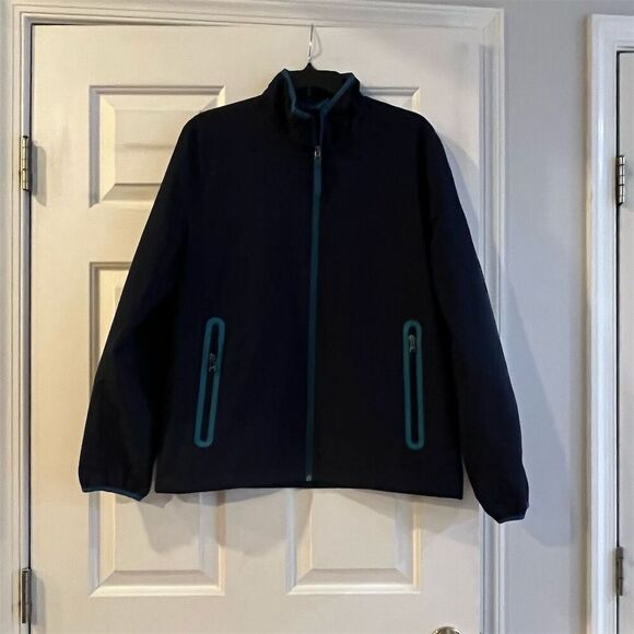 Michael Kors Men's Windbreaker Jacket M Blue Full-Zip Travel Weather Resistant - Picture 1 of 6